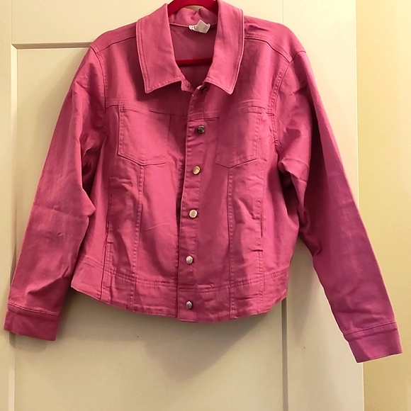 Rare color Lavender Denim Plus size 1x Jeans Jacket - Picture 1 of 12